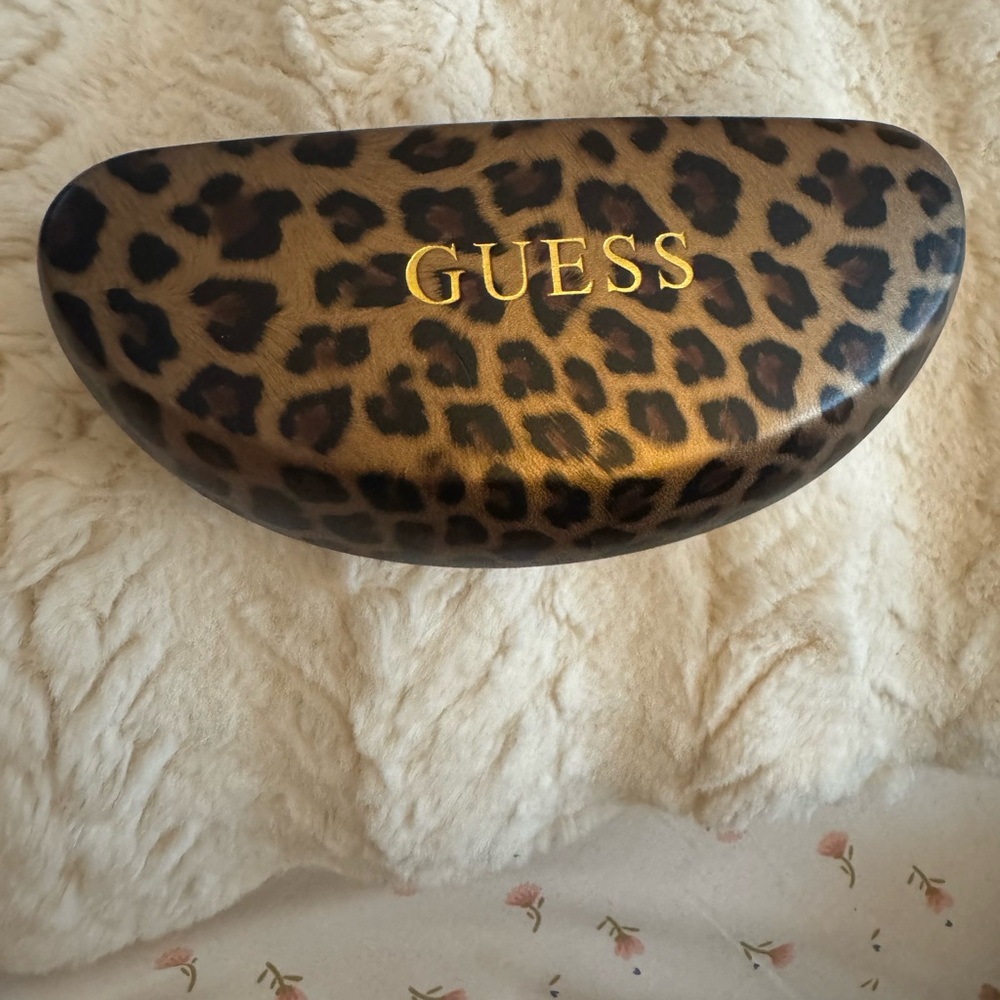 Guess Empty Brown Leopard Sunglasses Case